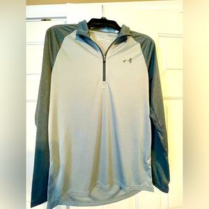 Men’s, UNDER ARMOUR, SMALL Pullover With Quarter Zip, Grey